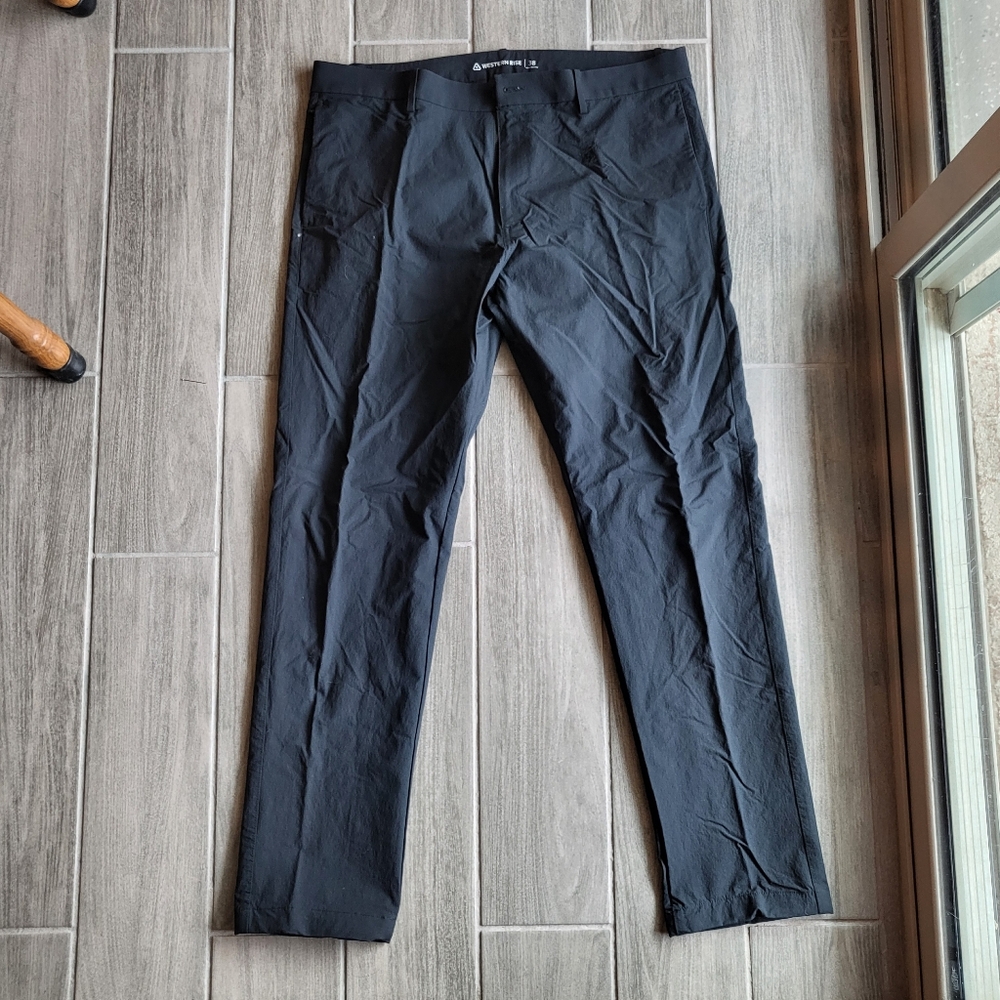 Men's Western Rise Evolution travel Pants 38 navy black or dark gray stretch